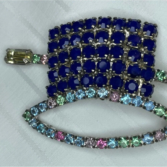 KJL Kenneth Jay Lane Top Hat Brooch Pin - Picture 3 of 8